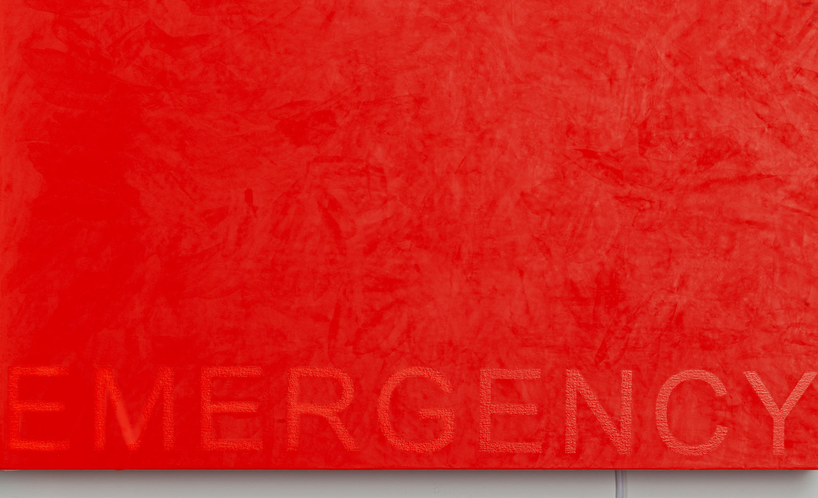 Deborah Kass, Emergency #3 (Black, White, Red), 2019