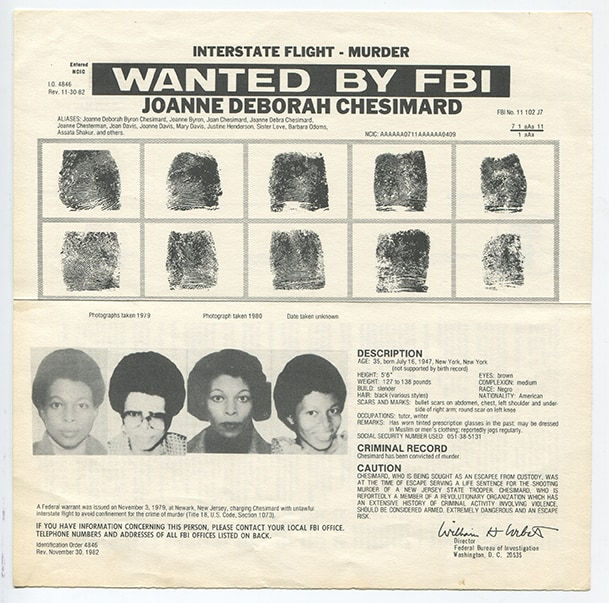 FBI, Wanted by the FBI: Joanne Deborah Chesimard, 1979