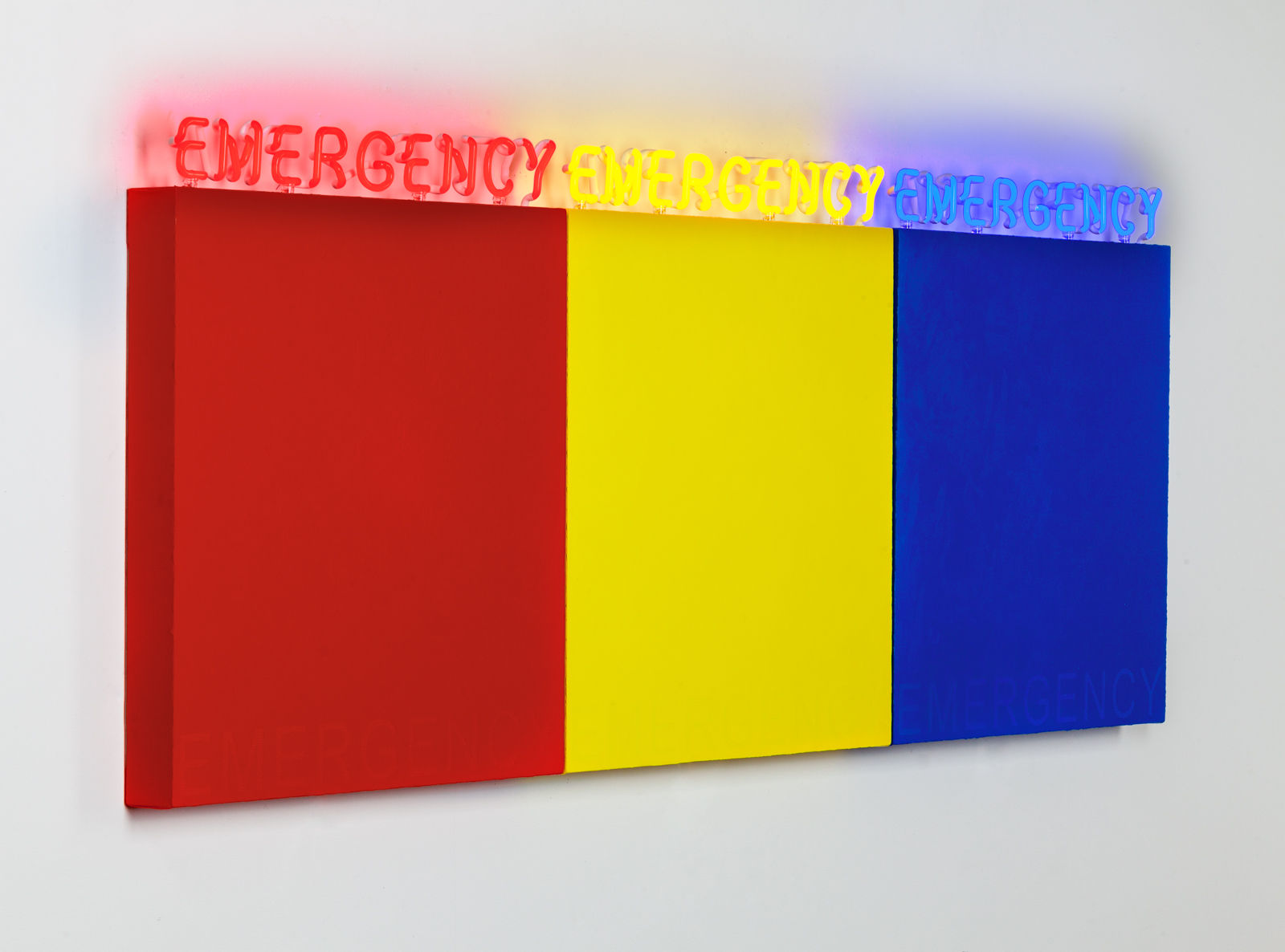 Deborah Kass, EMERGENCY #1 (RED, YELLOW, BLUE) , 2019