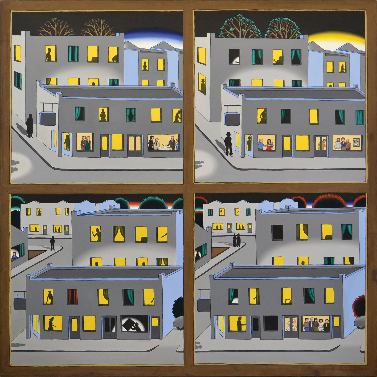 Roger Brown, The Four Seasons - A Benefit Painting for the Hyde Park Art Center, 1974