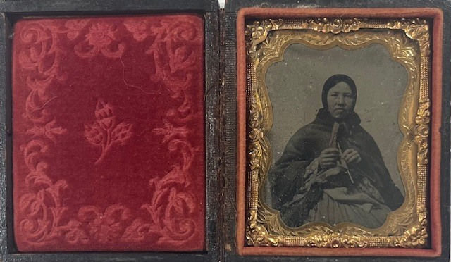 Unknown, Portrait of a Woman Knitting