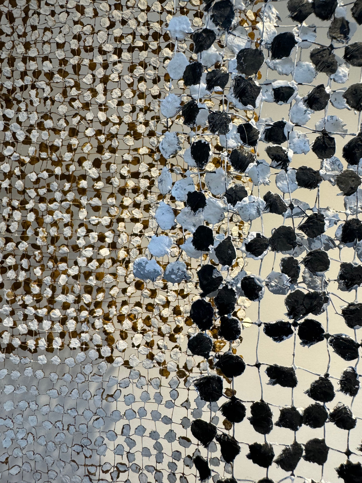 Emma Davies, Constellation of Threads III (black/slate/white), 2024