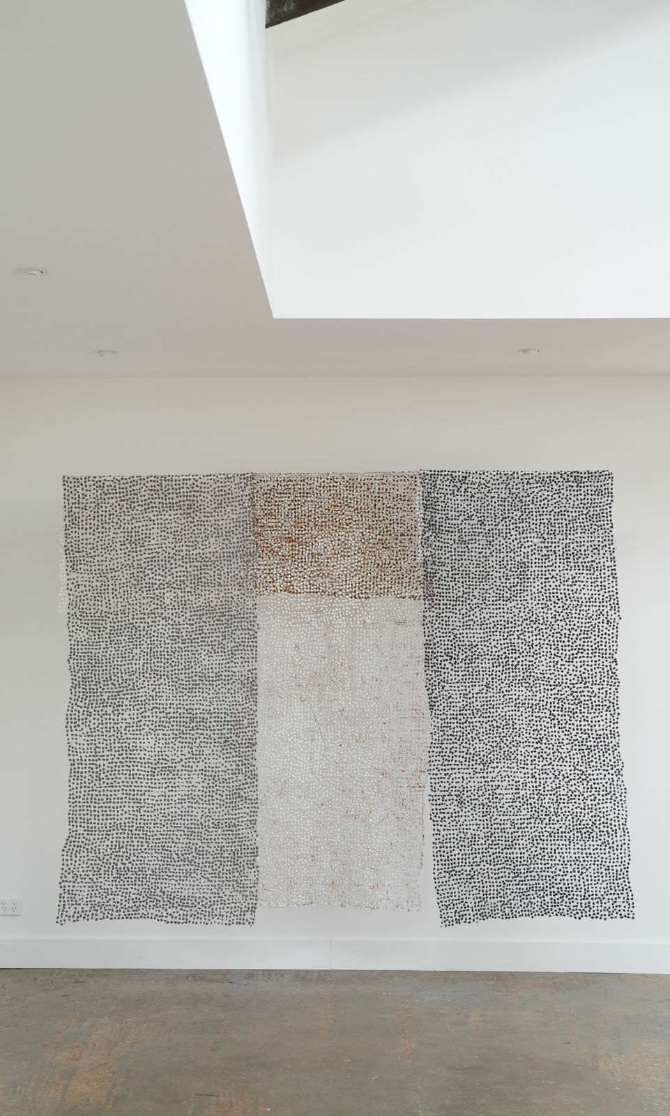 Emma Davies, Constellation of Threads II (raw sienna/white), 2024