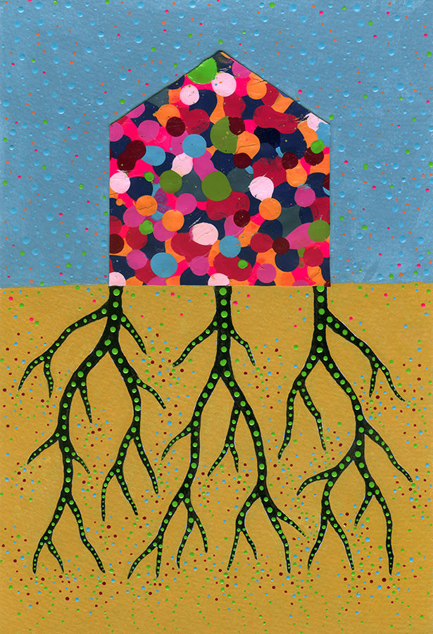 Lisa Dahl, House Roots Neon Drops, 2019