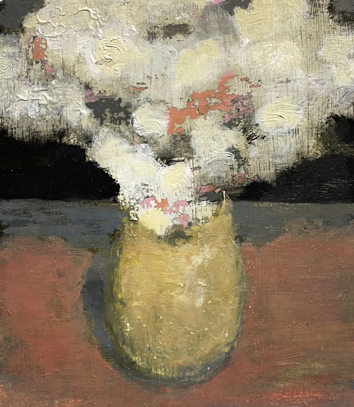 David Konigsberg, Bouquet In Yellow Vase, 2021