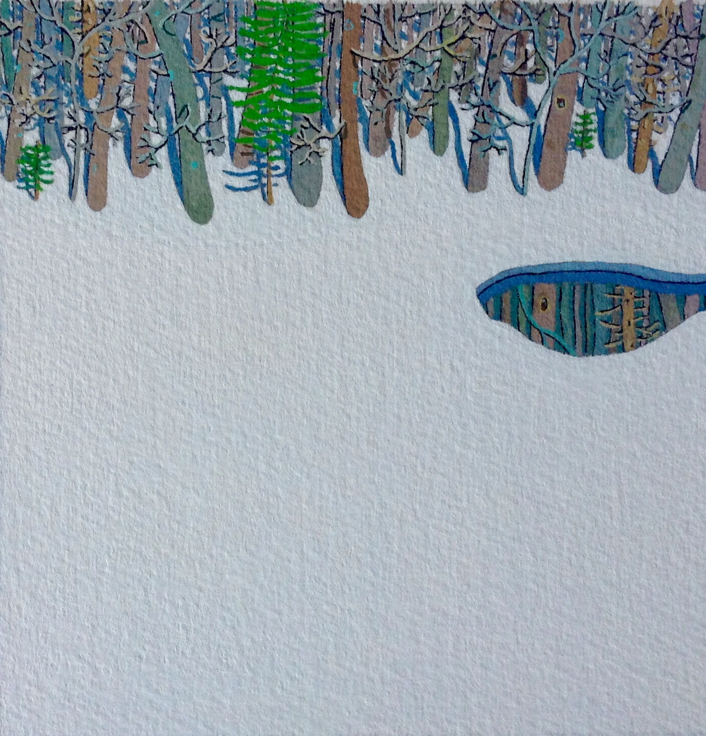 Gregory Hennen, The Spring and Reflections, Wyatt Mountain, 2015