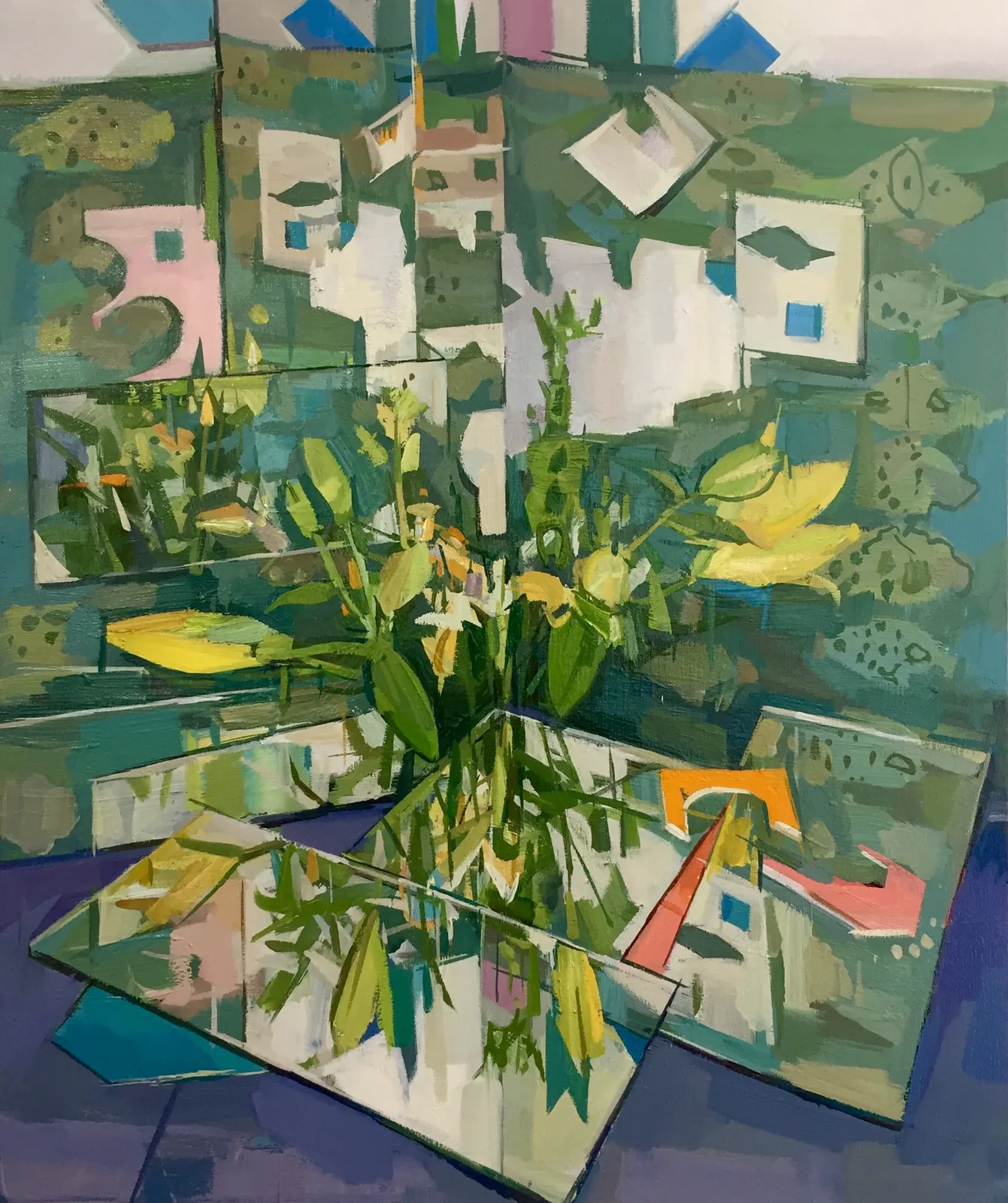 Francis Sills, Flowers (reflected), 2018