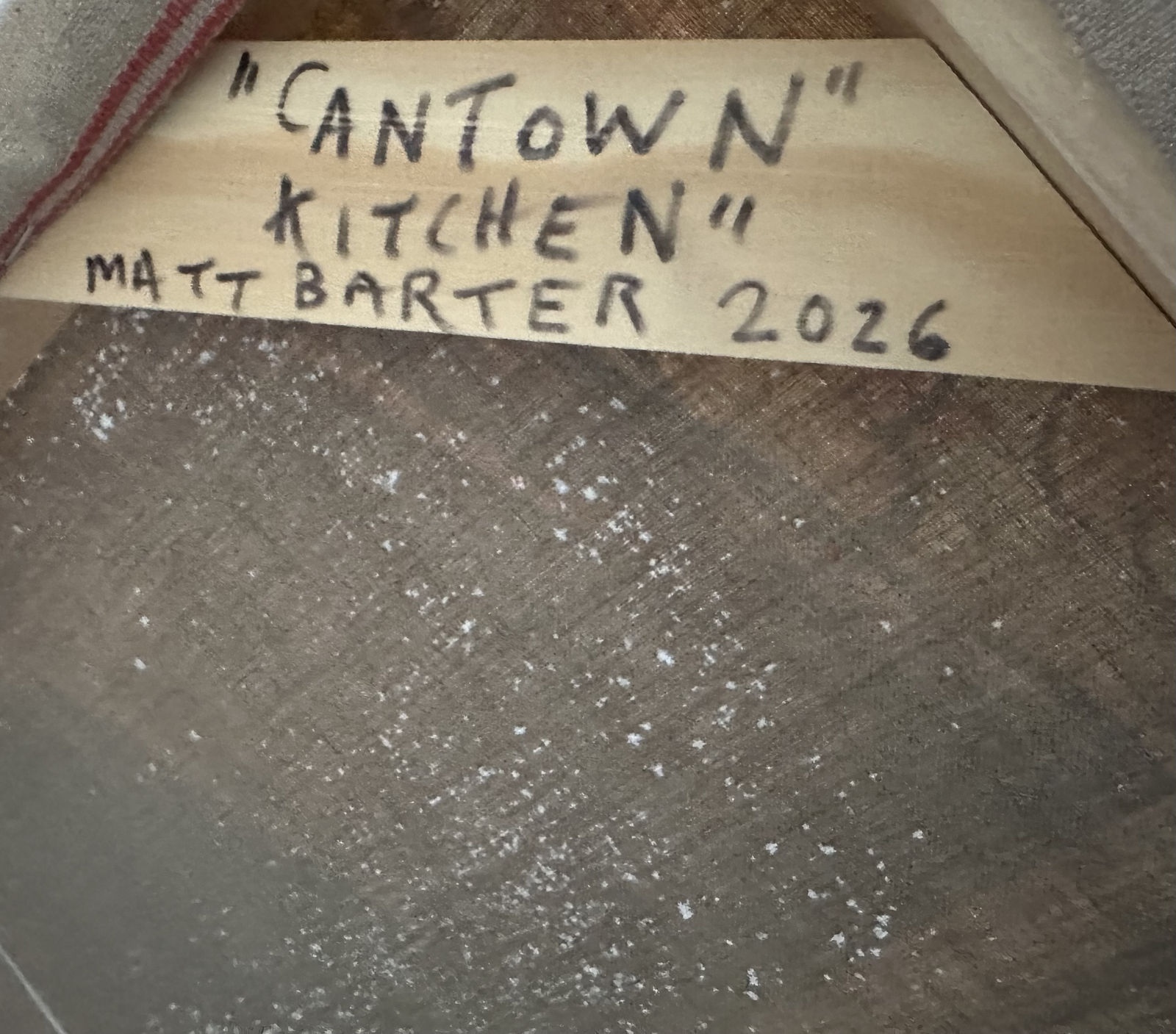 Matt Barter, Cantown Kitchen, 2026