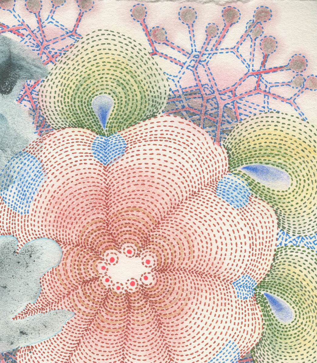 Sarah Morejohn, Hyphae and Blue Spots, 2018