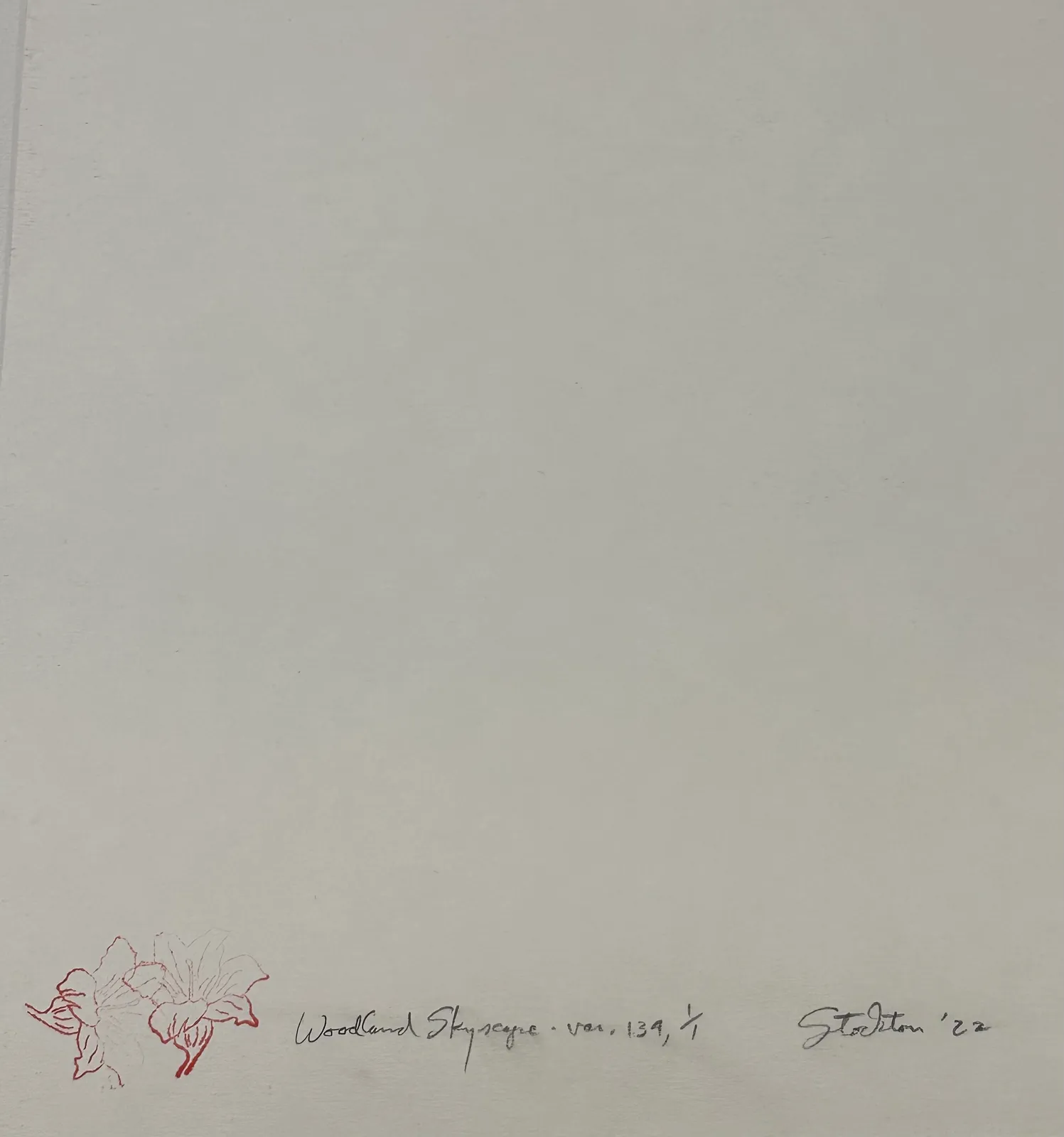 Eve Stockton, Woodland Skyscape variation 134, 2023