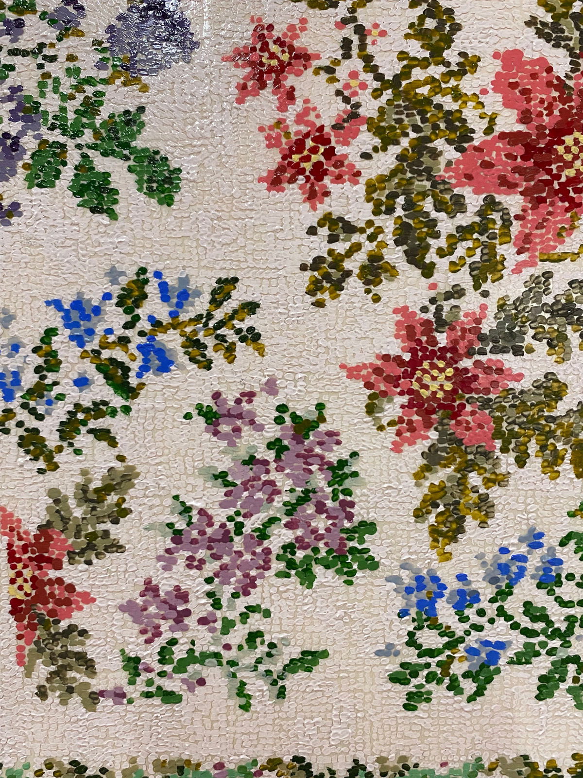 Kirstin Lamb, After Floral Cross Stitch Pattern with Poinsettias, 2021