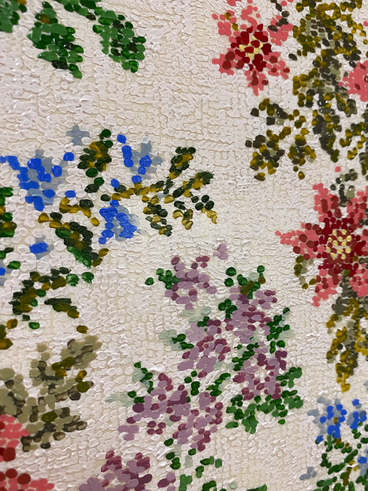 Kirstin Lamb, After Floral Cross Stitch Pattern with Poinsettias, 2021