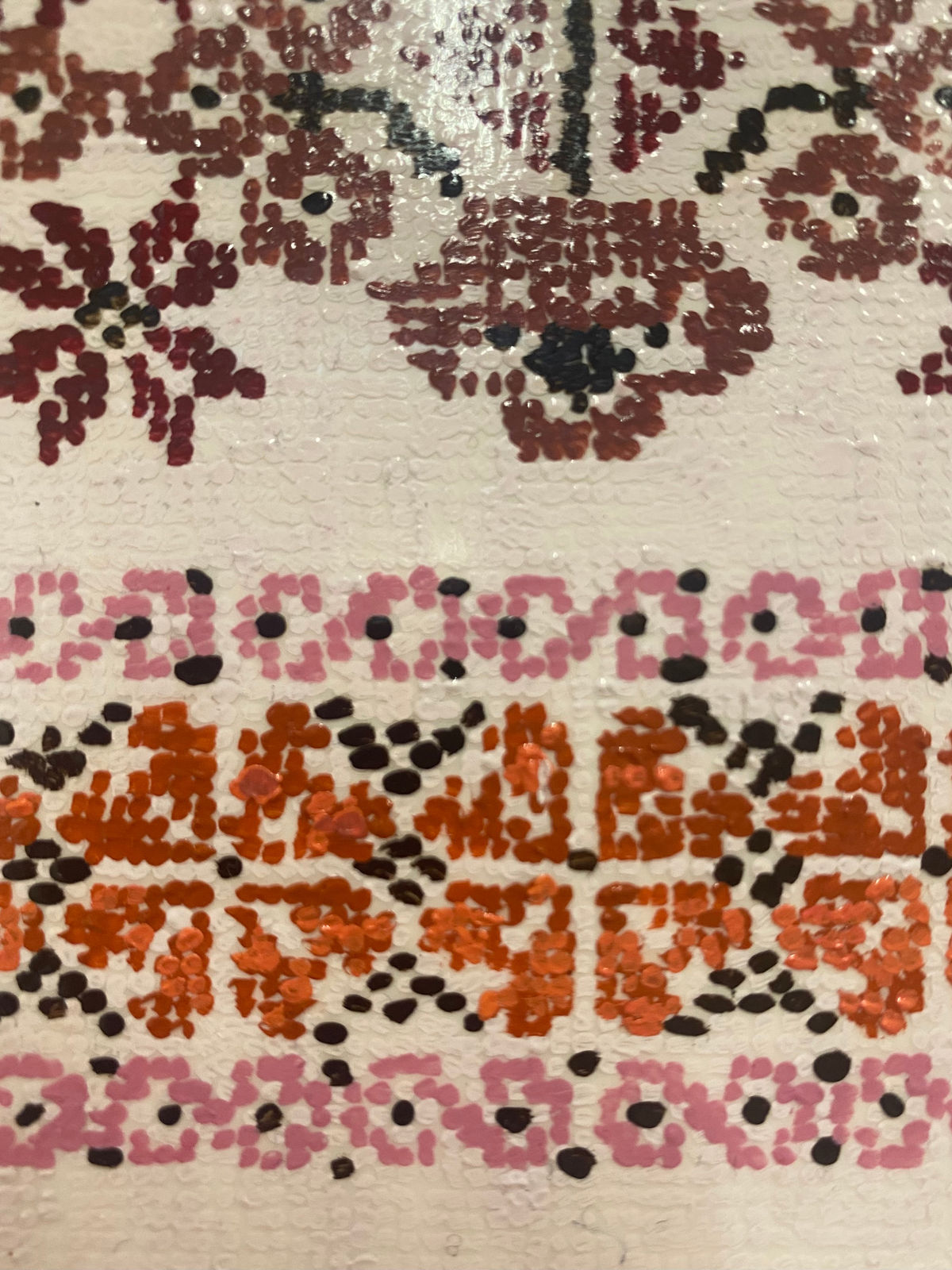 Kirstin Lamb, After Floral Cross Stitch Pattern (Pinks), 2021