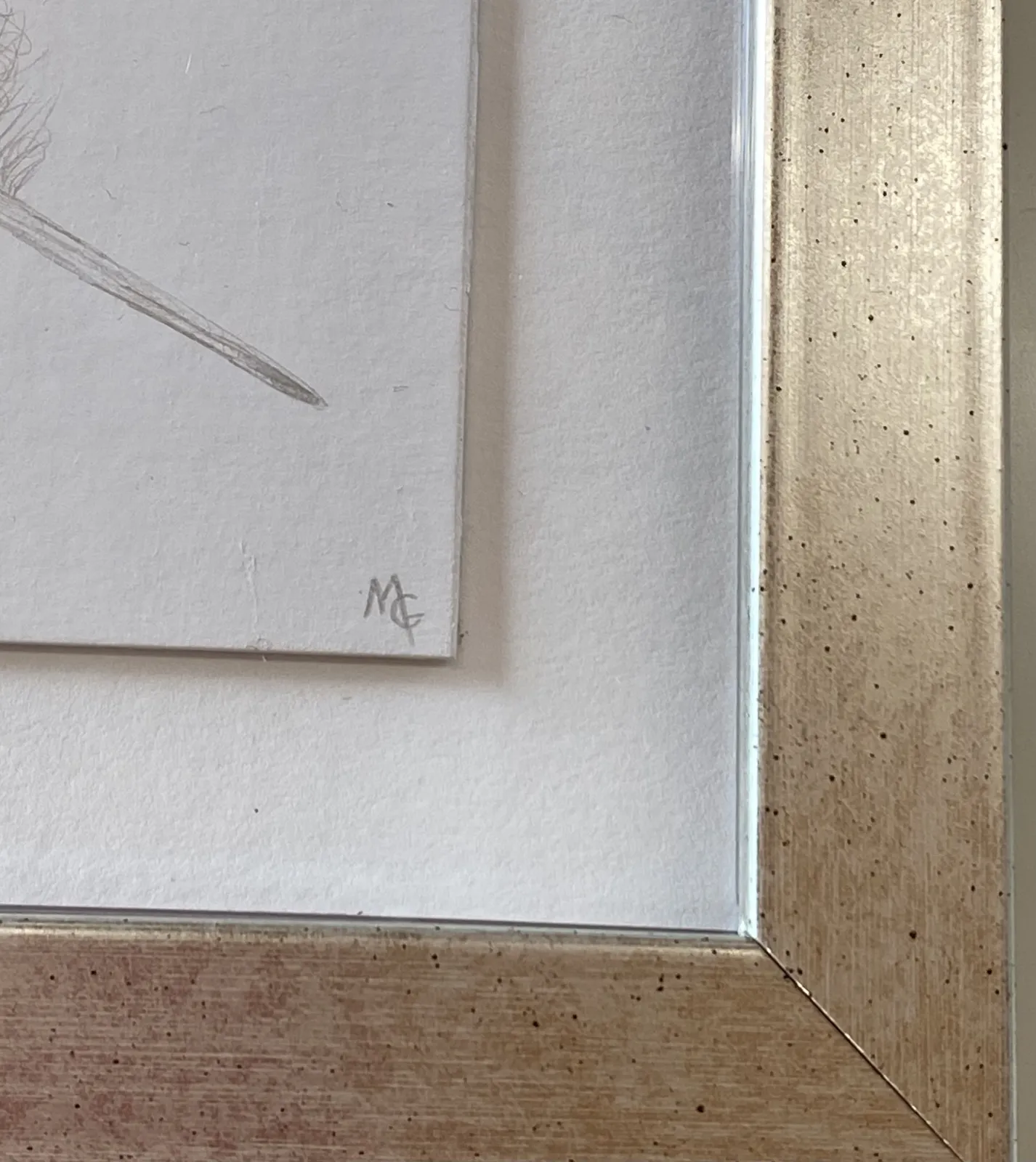 Margot Glass, Small Grey Feather, 2021