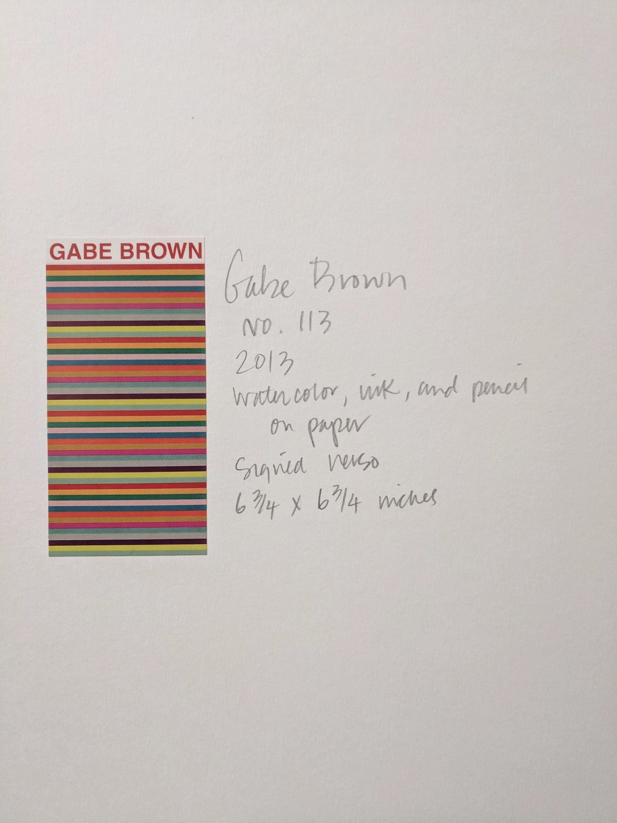 Gabe Brown, Untitled 113, 2016