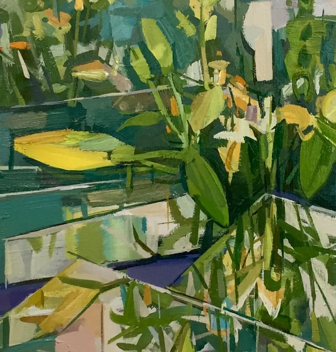 Francis Sills, Flowers (reflected), 2018