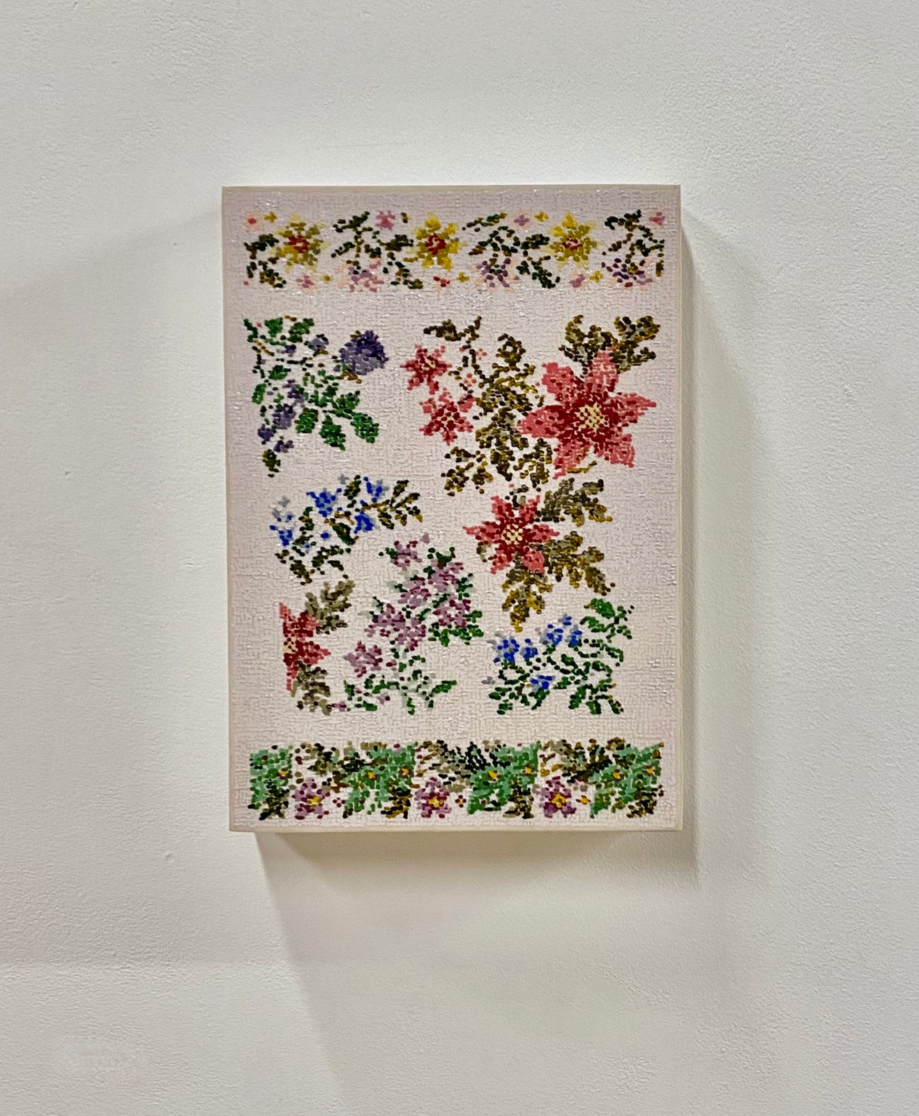 Kirstin Lamb, After Floral Cross Stitch Pattern with Poinsettias, 2021