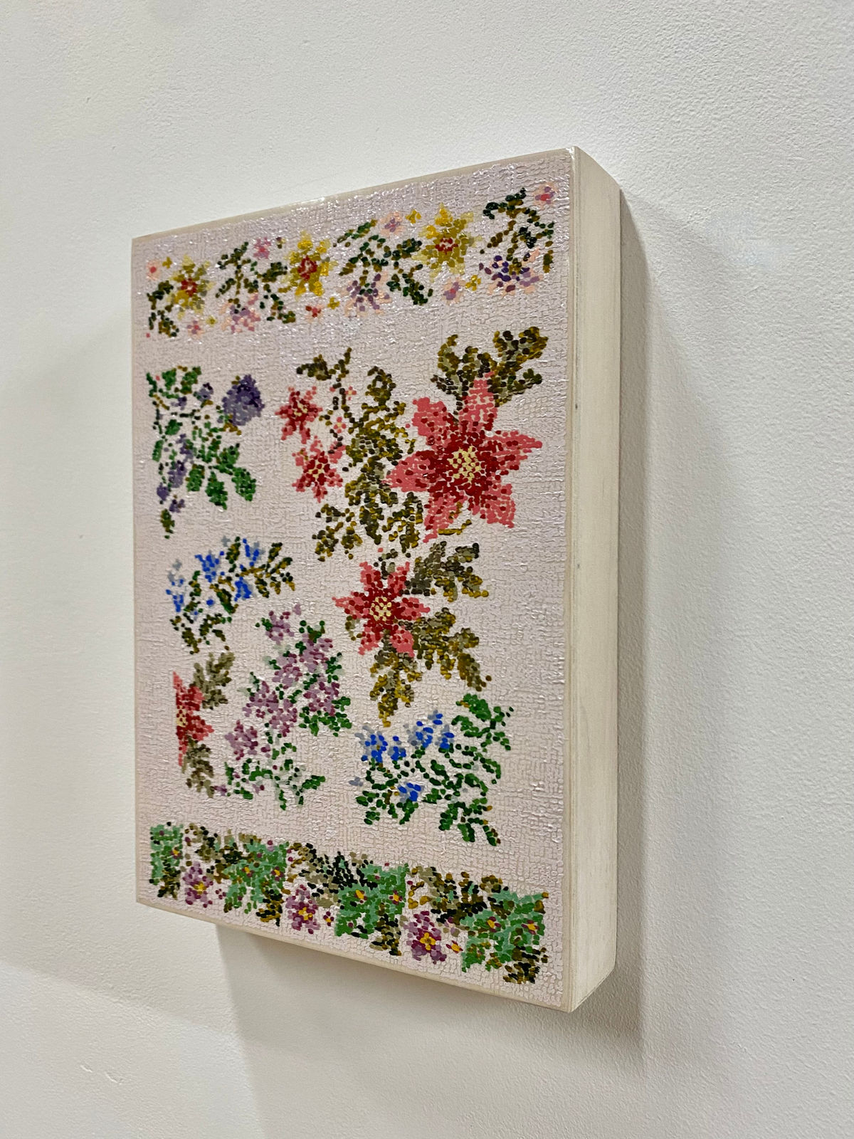 Kirstin Lamb, After Floral Cross Stitch Pattern with Poinsettias, 2021