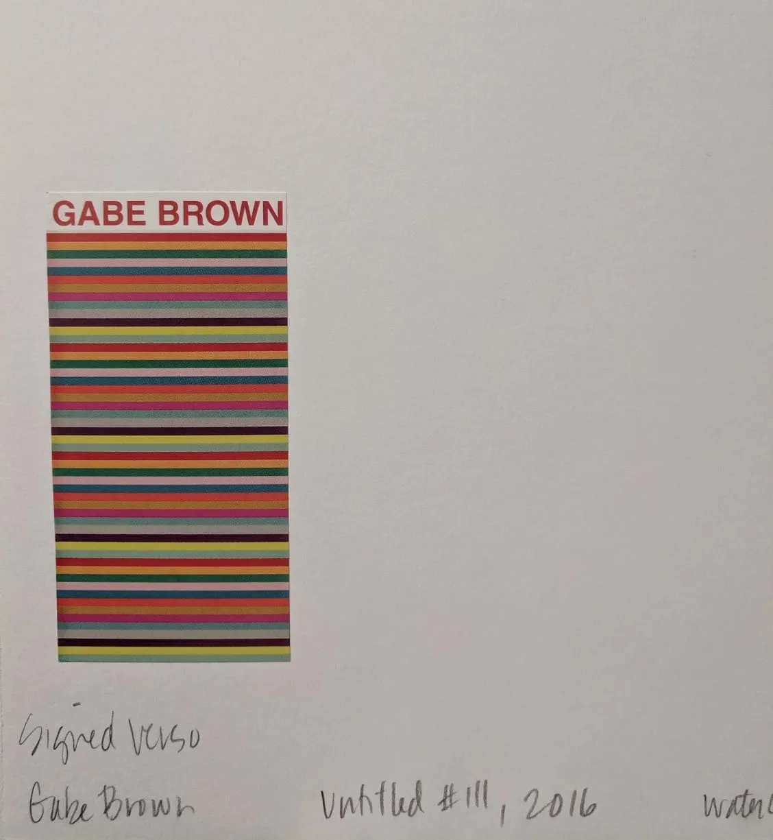 Gabe Brown, Untitled 111, 2016