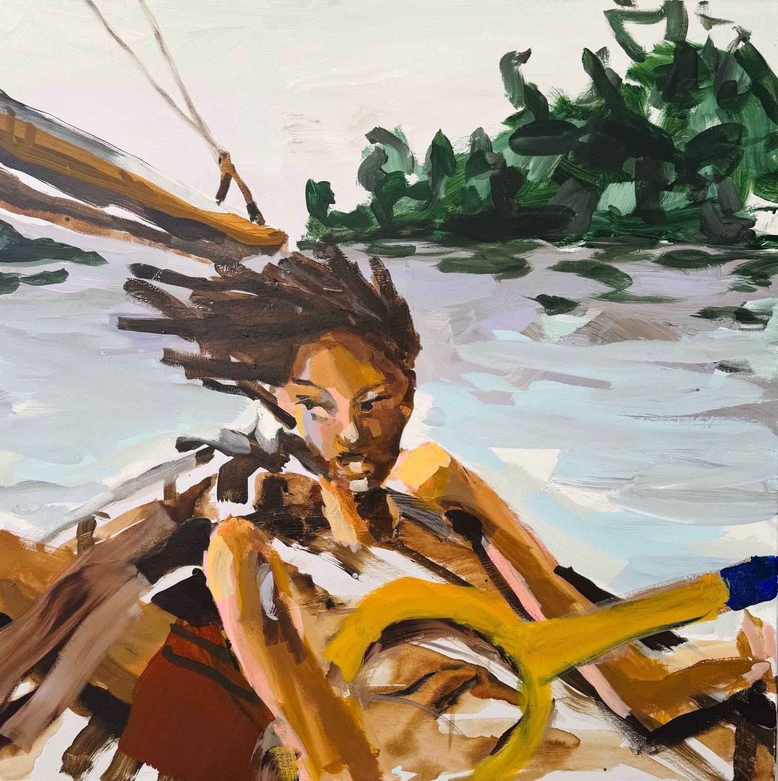 Mie Olise Kjærgaard, The moon swept down black water like an empty spotlight, 2025