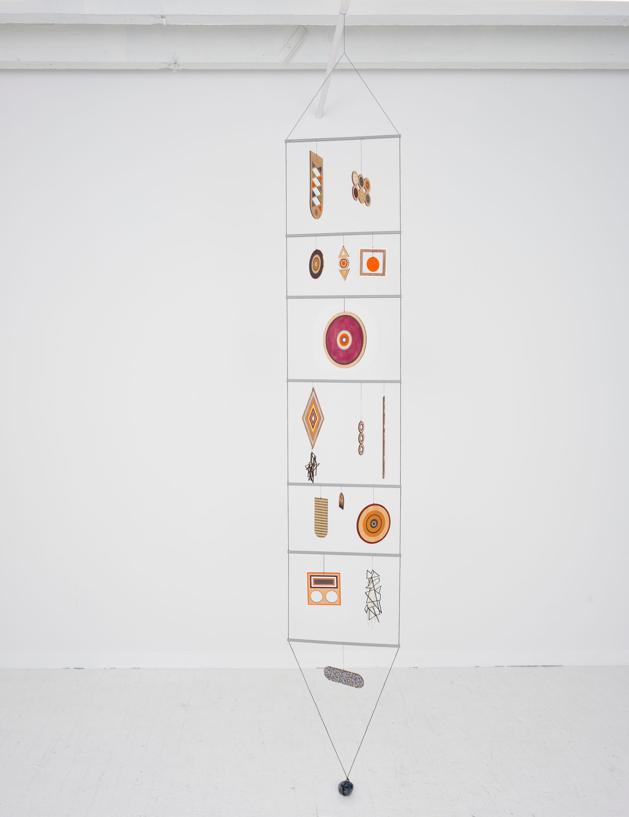 Dannielle Tegeder, Conjuring Ladder with Ring of Shapes with Unplanned Chain Connections, Curtains of Shade, and Plan of Sortilege with blue hour seduction, 2024