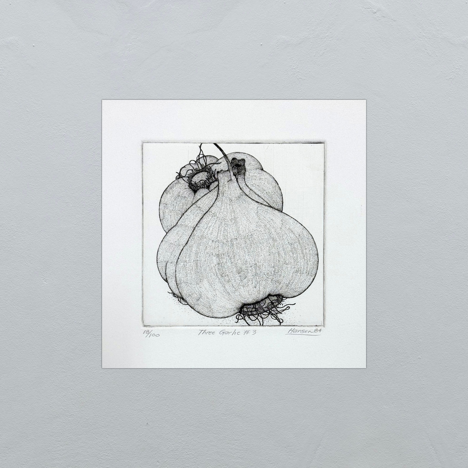 Art Hansen, THREE GARLIC #3-84-18/100