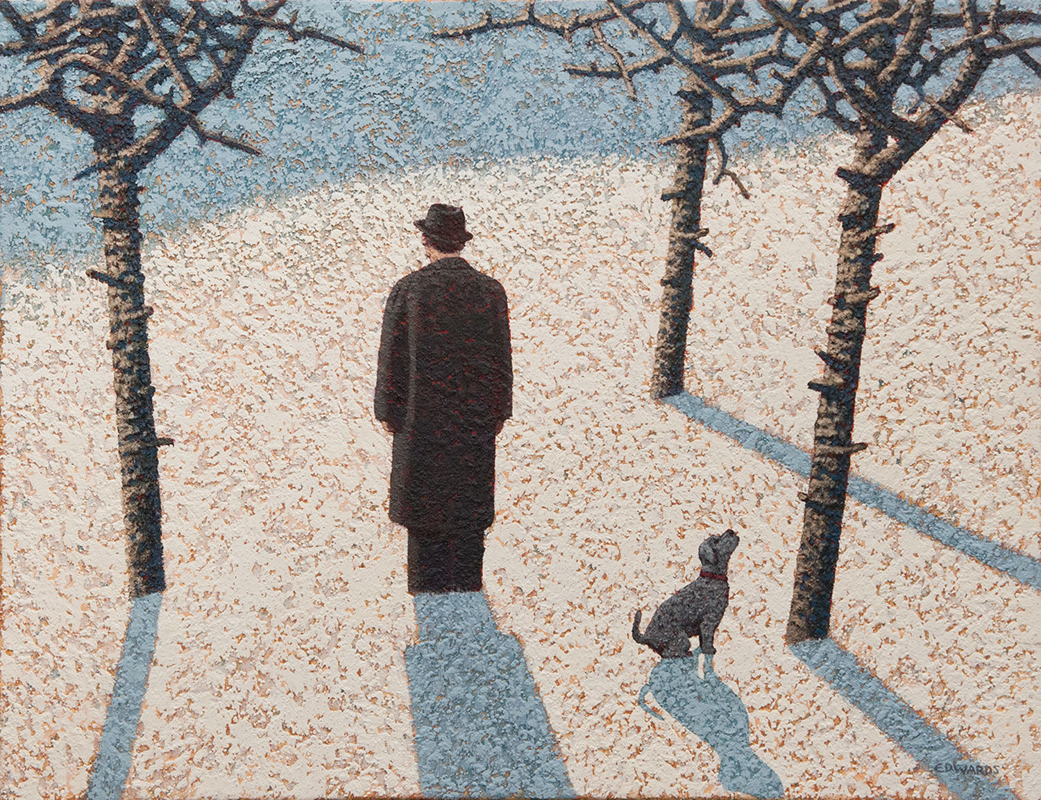 Mark Edwards, Dog Watching a Crow
