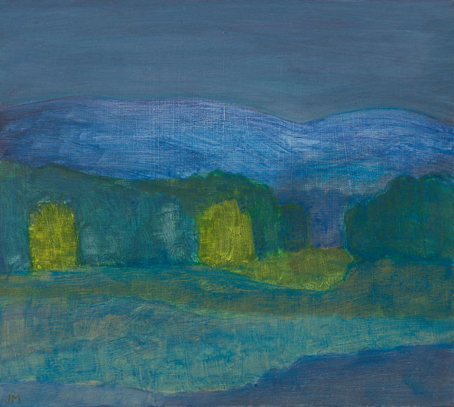 Jane MacNeill, Pale Mountain and Bright Birches Above Glen Feshie