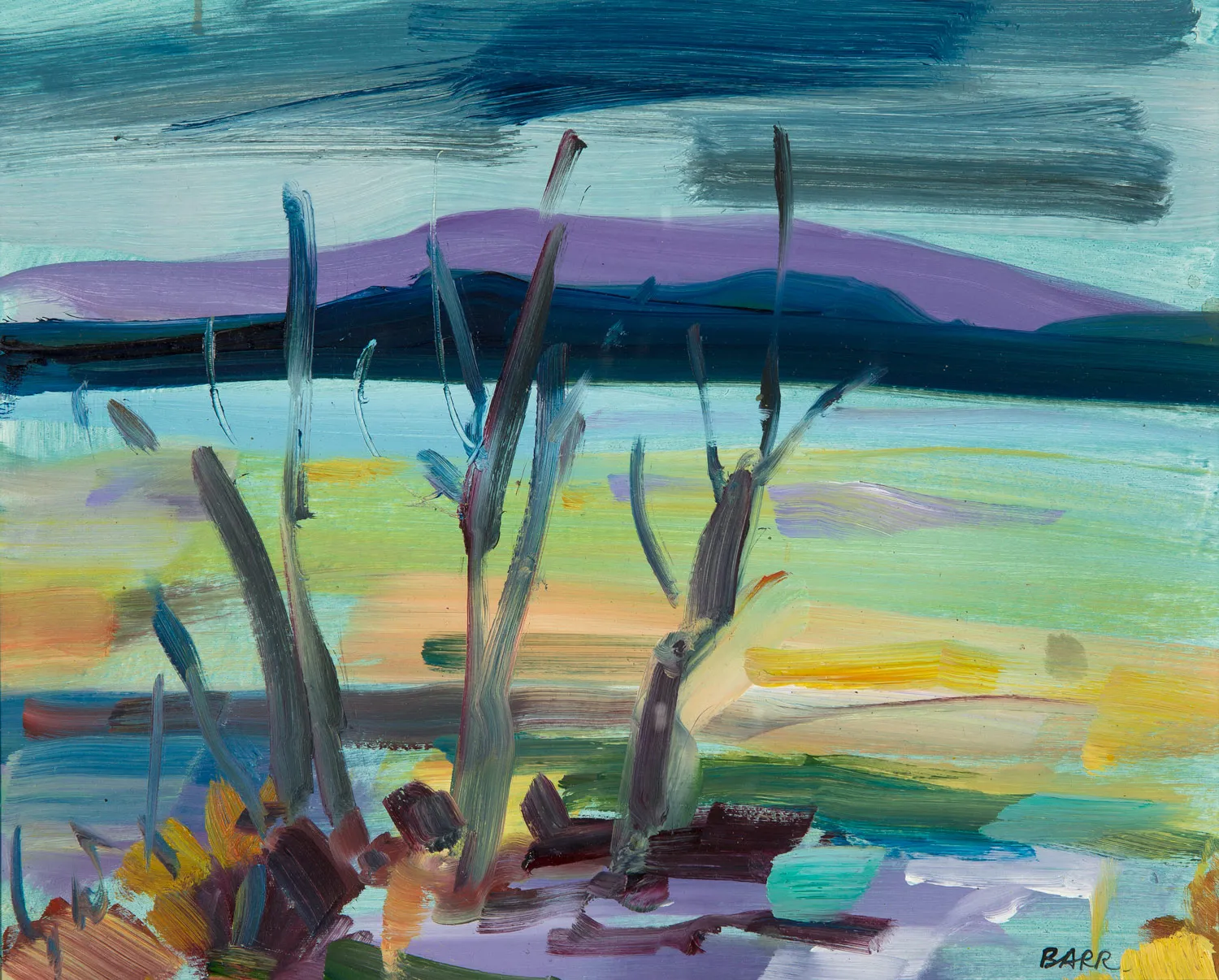 Shona Barr, Evening Light, Loch Lomond study, 2019