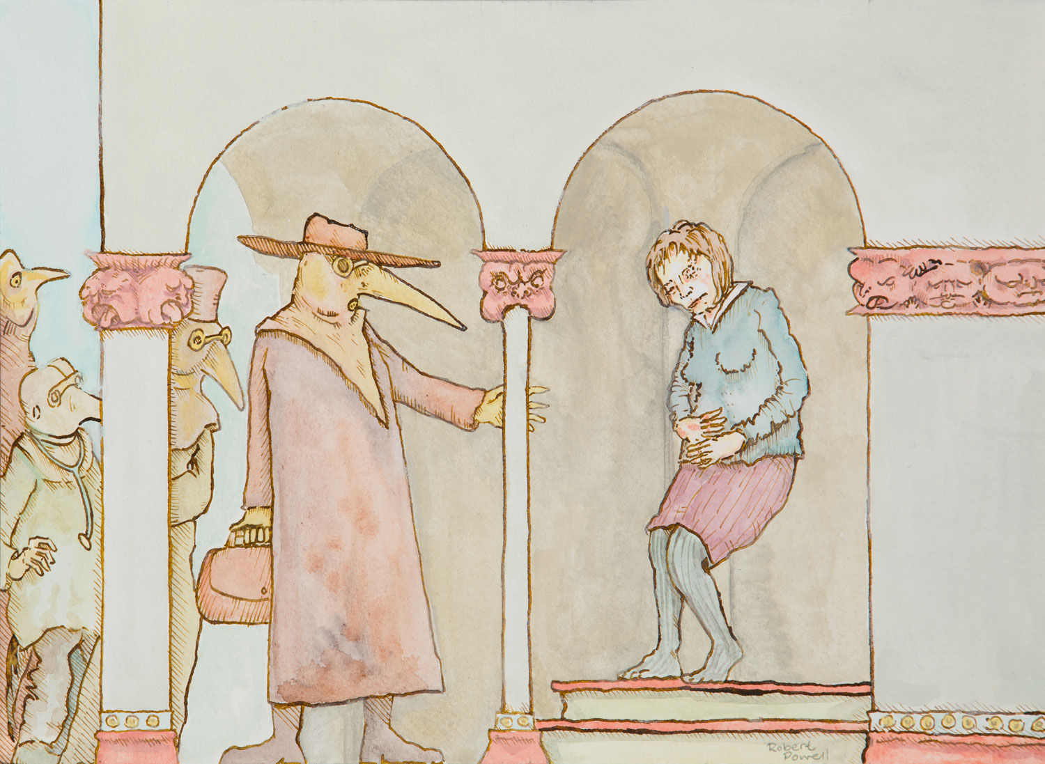 ROBERT POWELL plague painting