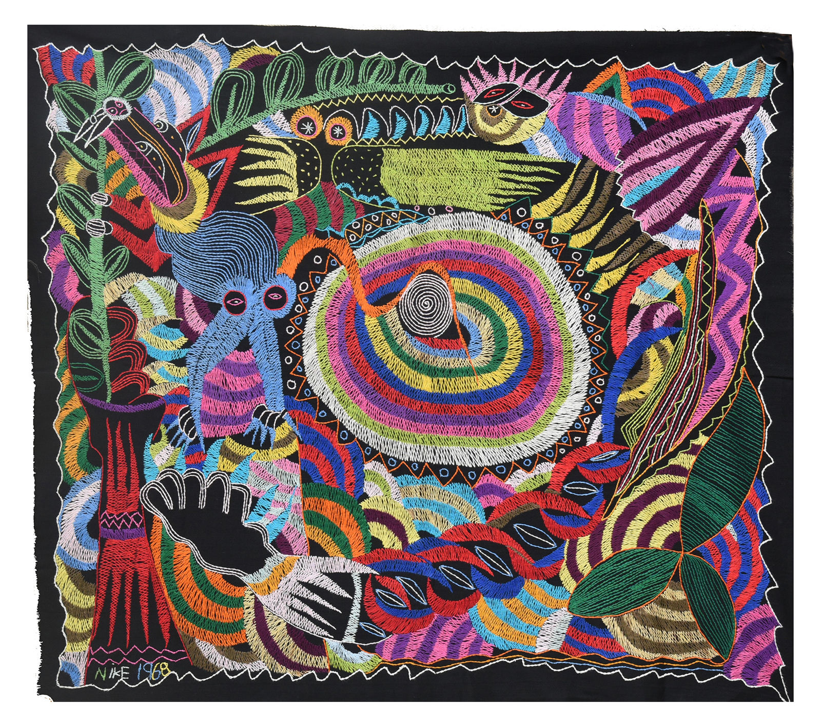 Nike Davies-Okundaye, Animal World, 1968