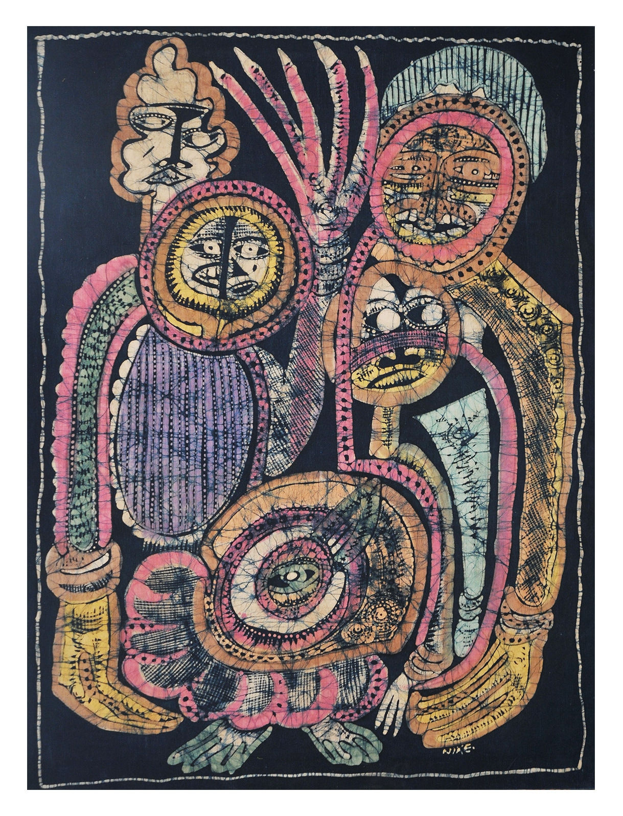 Nike Davies-Okundaye, The finger that feeds never lacks, 1979