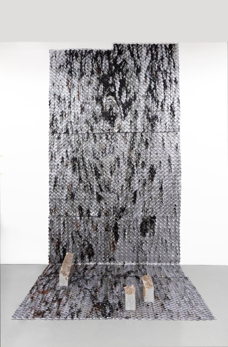 Alice Channer, Soft Sediment Deformation (Metallized Bodies), 2024