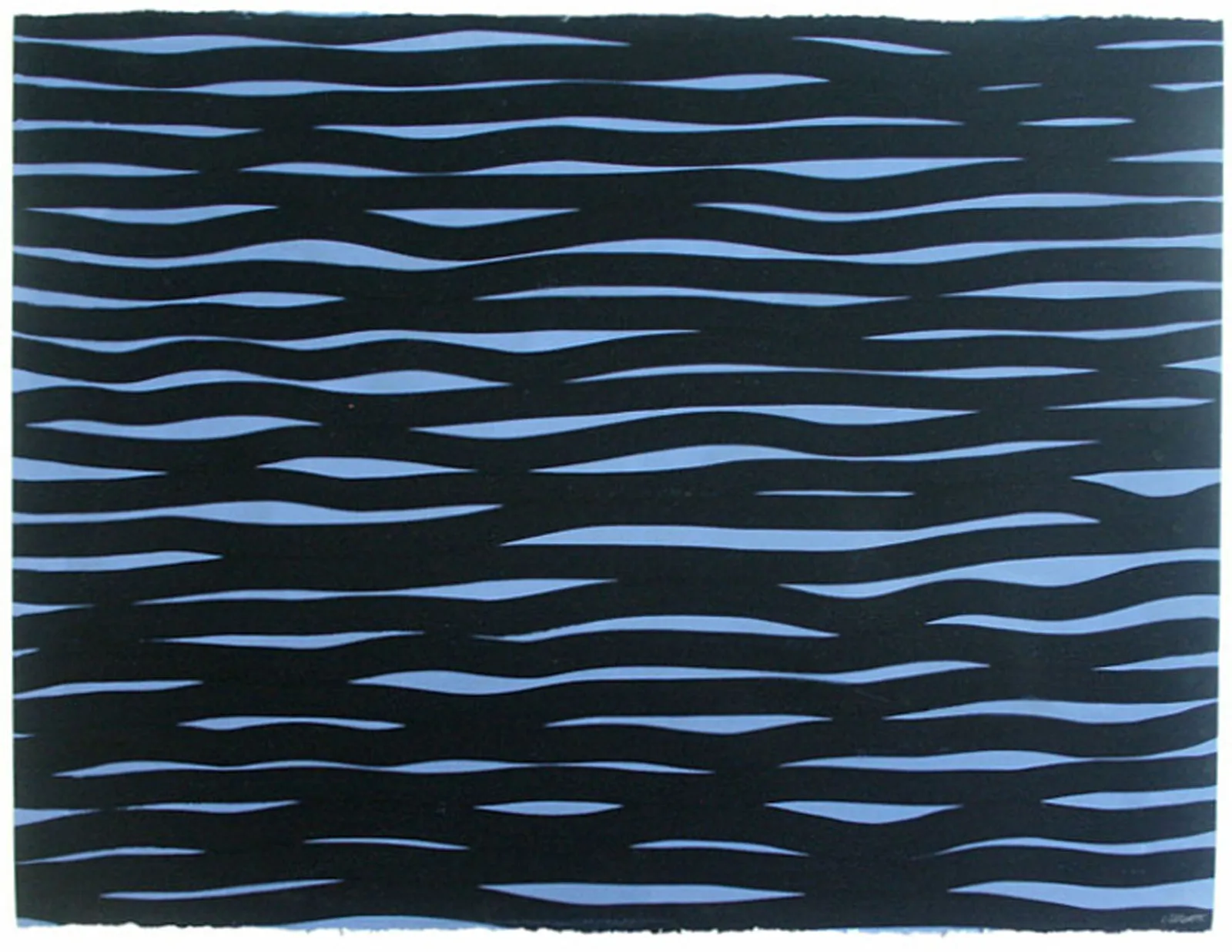 Sol LeWitt, Horizontal Lines (Black on Color), 2005