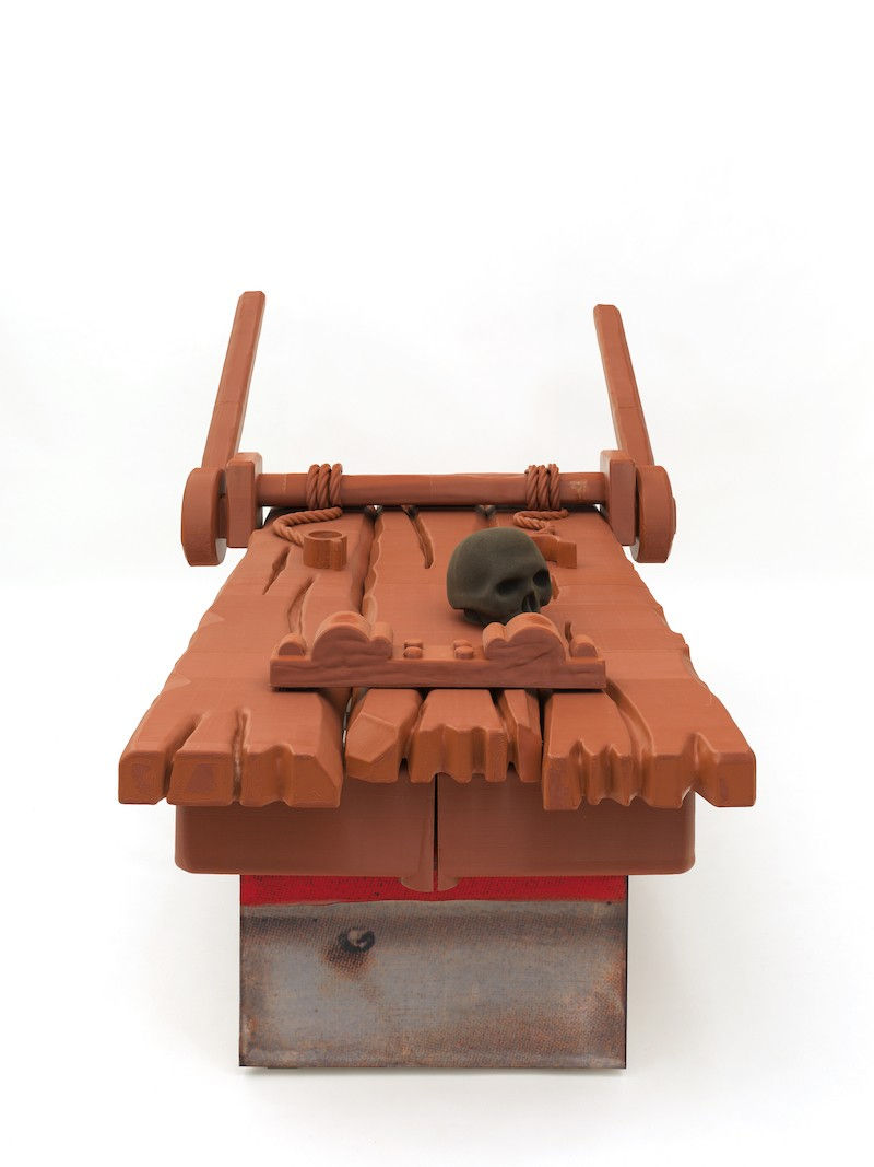 Simon Denny, Dungeon artefact 2: Heroquest rack, 2024