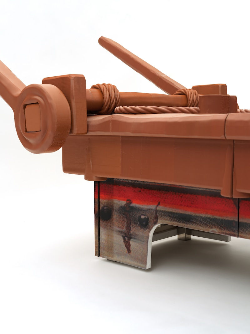 Simon Denny, Dungeon artefact 2: Heroquest rack, 2024