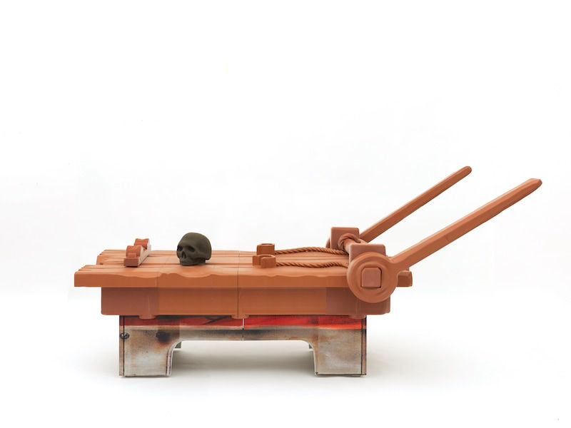 Simon Denny, Dungeon artefact 2: Heroquest rack, 2024