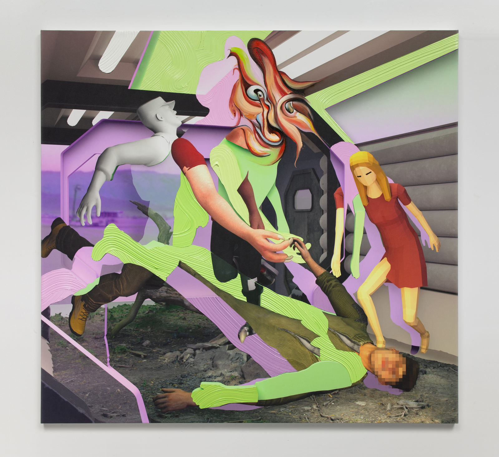 Pieter Schoolwerth, There One of Us (Rigged #11), 2021