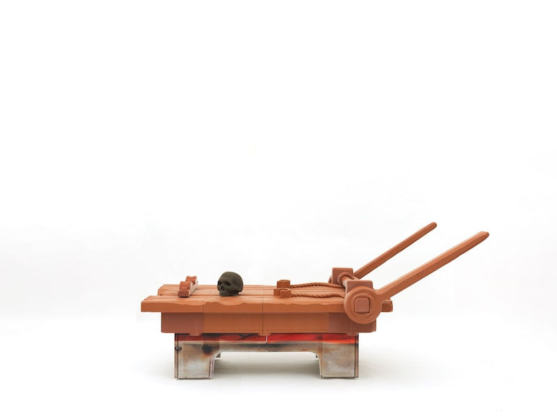 Simon Denny, Dungeon artefact 2: Heroquest rack, 2024