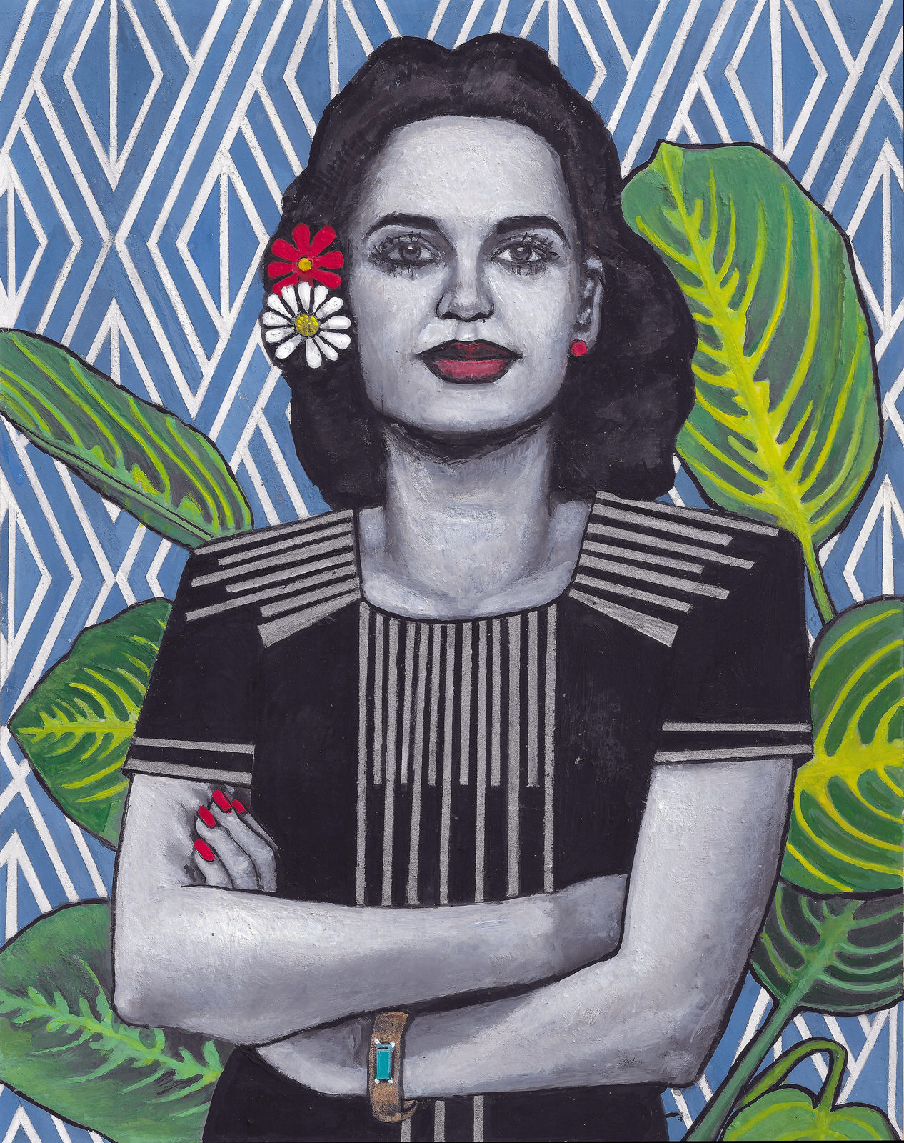 Soheila Sokhanvari, `She Who Wears Love's Crown (Portrait of Monir Vakili), 2024