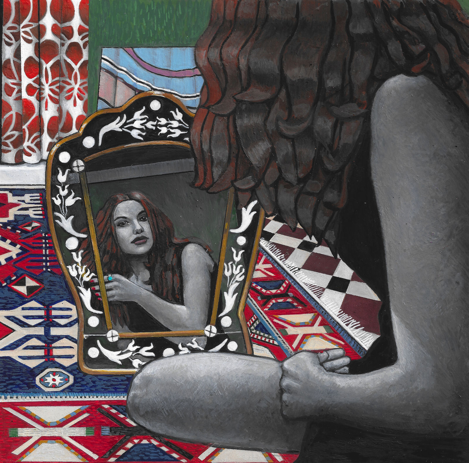 Soheila Sokhanvari, The Woman in the Mirror (Fereshteh Janabi), 2022