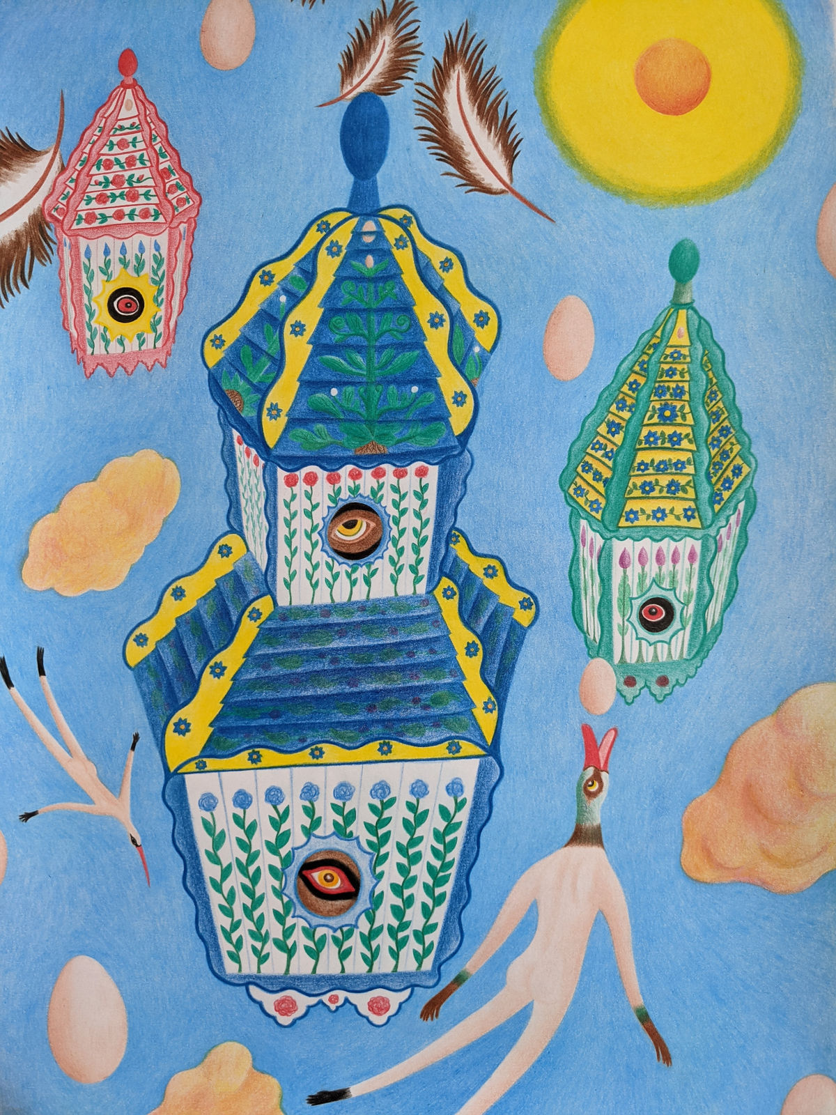 Bartholomew Hajduk, Budki dla ptaków (Bird boxes), 2021