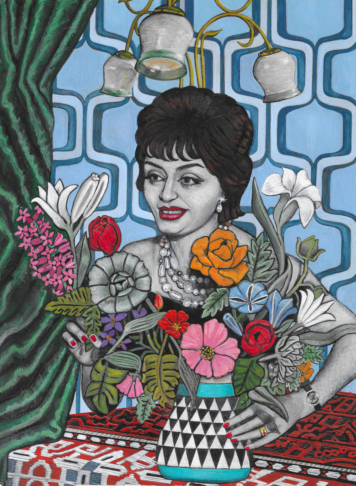 Soheila Sokhanvari, Still I Rise (Portrait of Shahla Riah), 2024