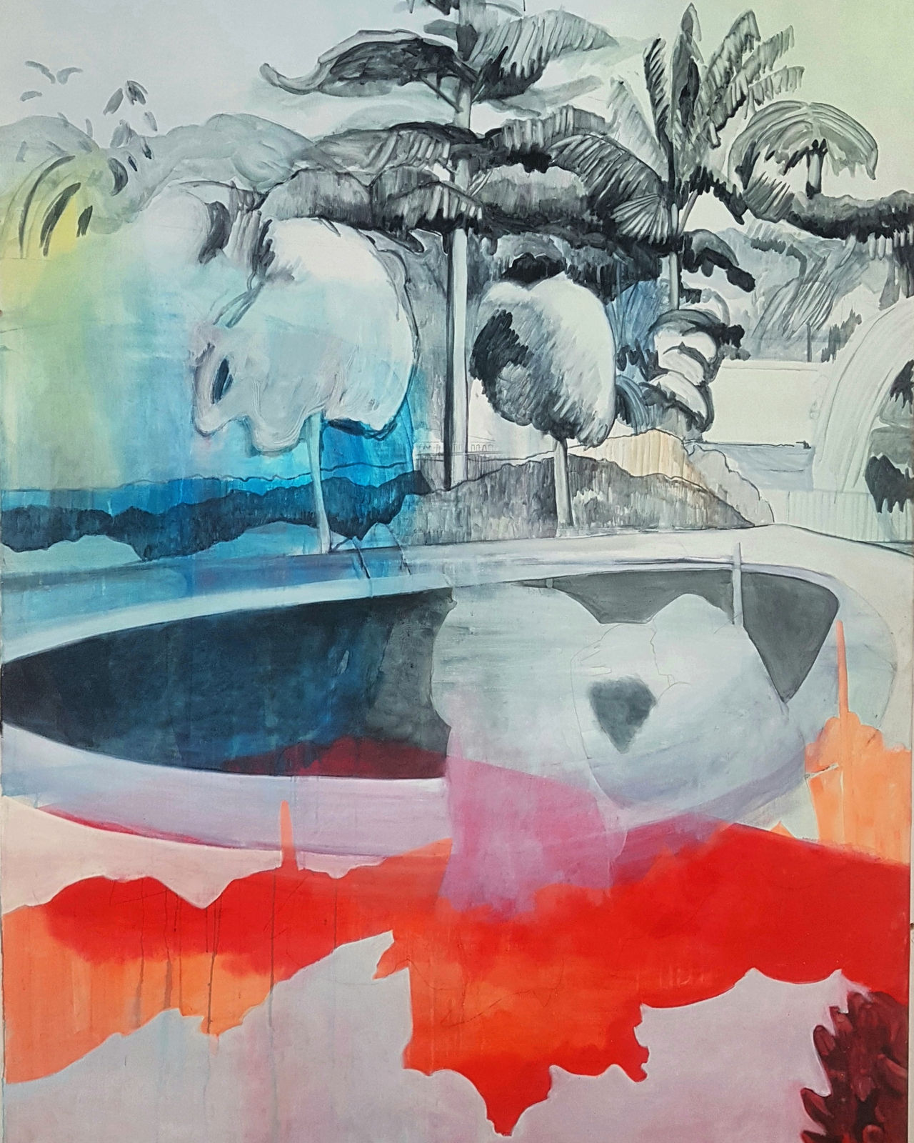 Louise Thomas, Lounging by the Pool Again, 2018