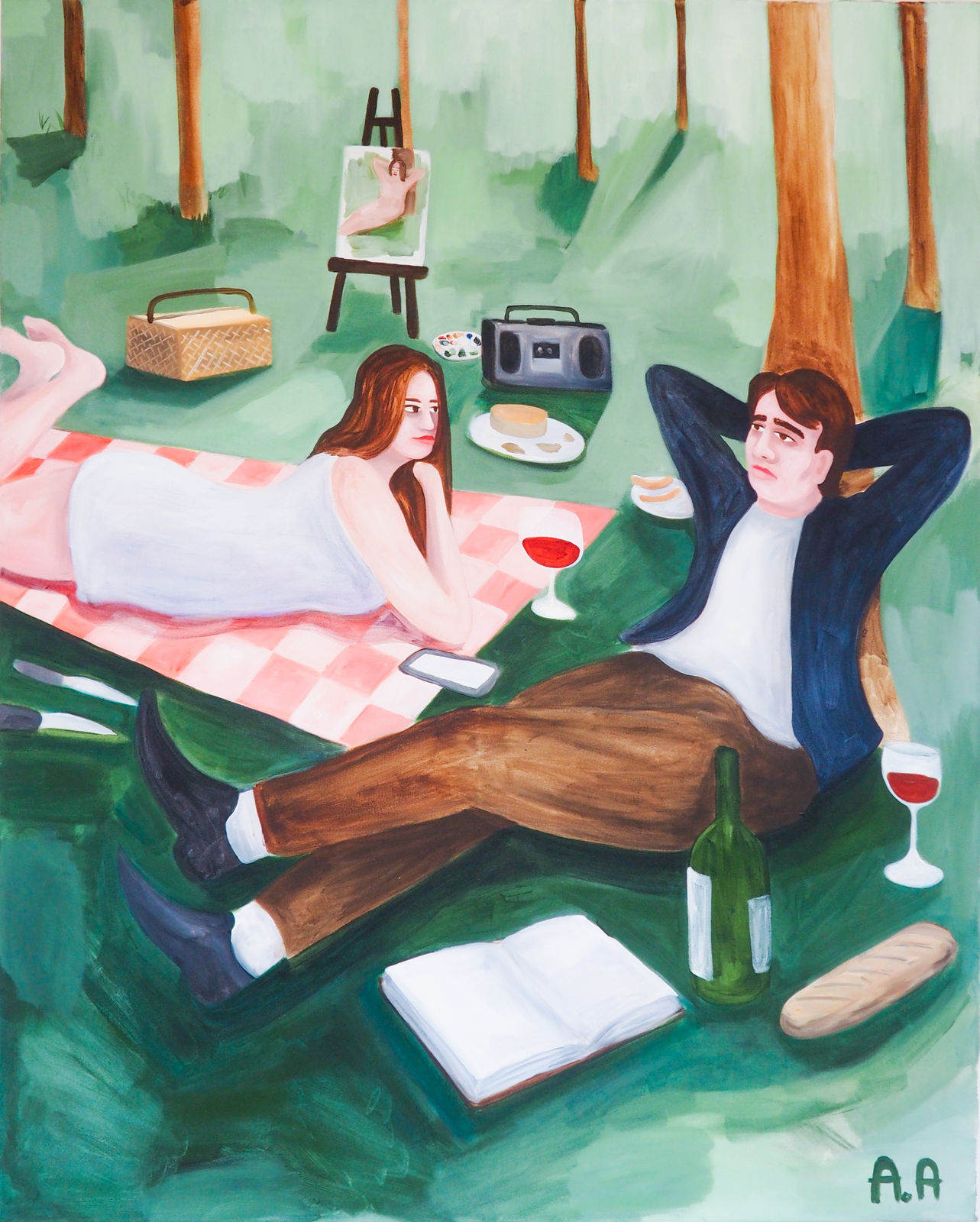 Audun Alvestad, La Pause Sur L'herbe, 2019