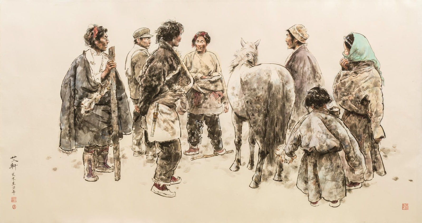 Ai Xuan 艾 軒, Horse Market at Lhasa 《拉薩馬市》, 2017