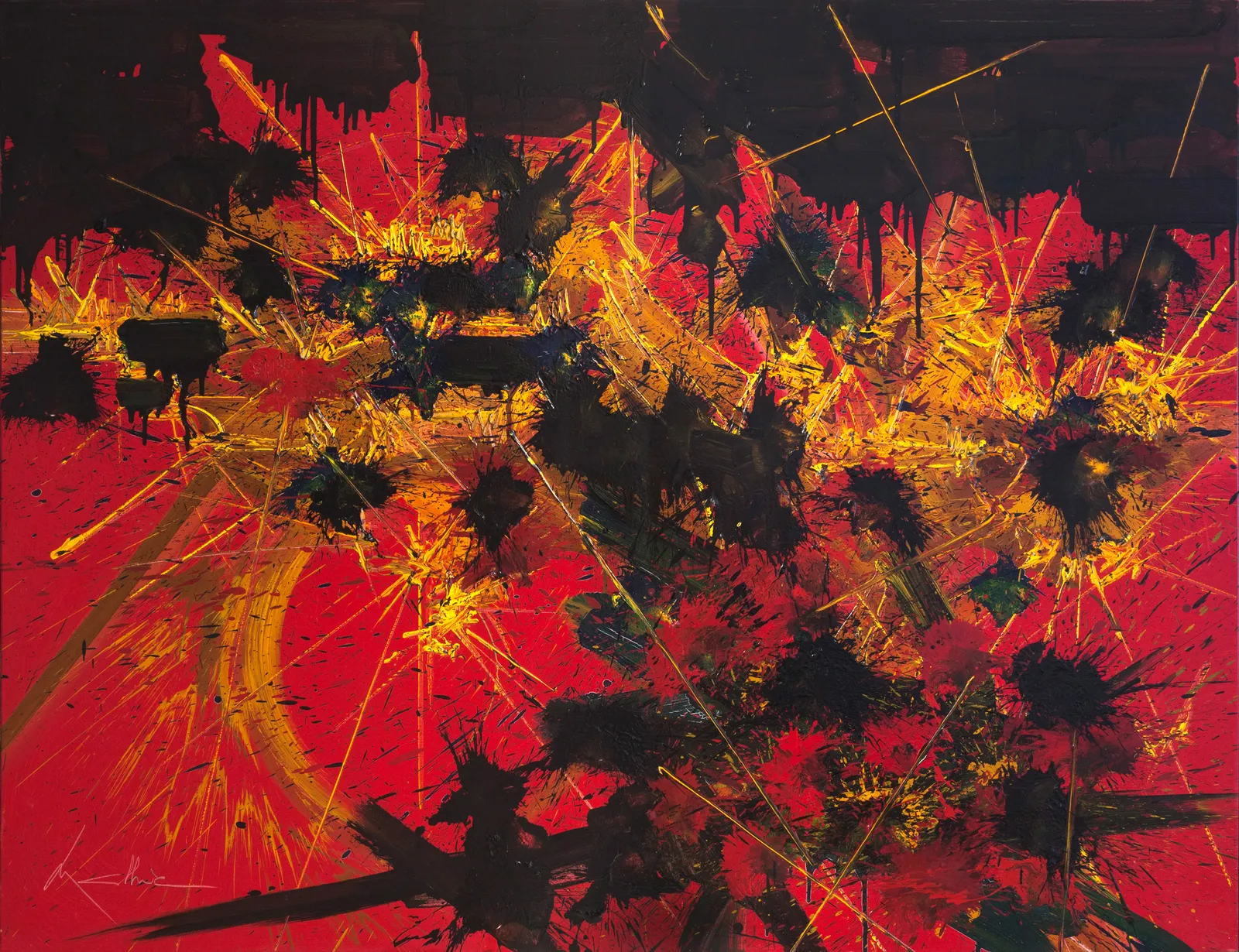 Georges Mathieu 喬治 ‧ 馬修, Quête Décisive (Decisive Search) 《矢志尋索》, circa 1987