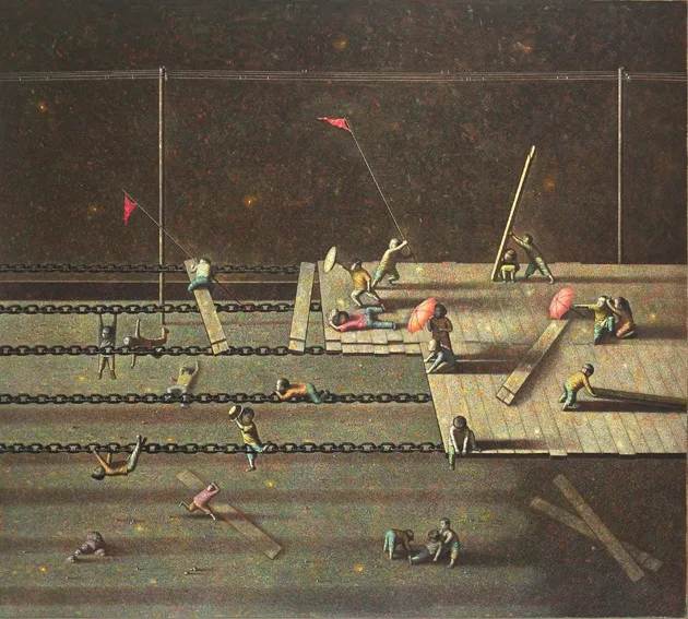 Liu Hong Wei 劉宏偉, Wire-supported Bridge (鐵索橋), 2009