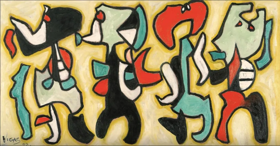 Oswaldo Vigas 奧斯瓦爾多 · 維加斯, Zarabanda en Amarillo II (Zarabanda in Yellow II)《黃色的薩拉邦德舞 (二)》, 2007