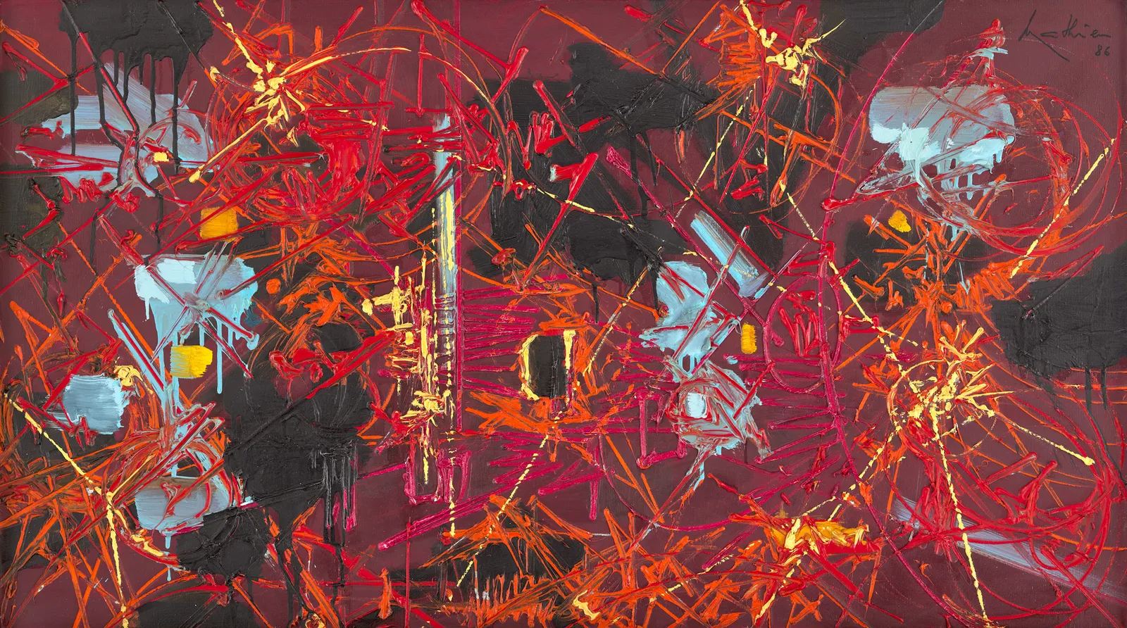 Georges Mathieu 喬治 ‧ 馬修, Tied Mirrors《相依鏡面》, 1986